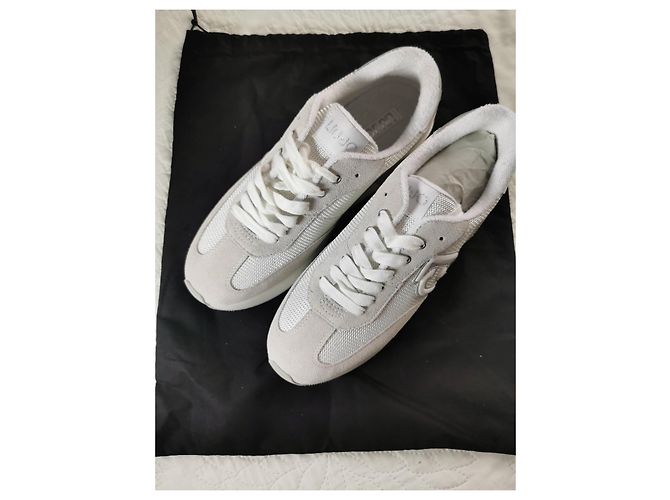 Liu.Jo Leder und Mesh Sneaker Weiß Grau Silber Beige Aus weiß - Ansicht 6
