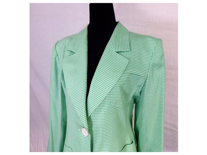 Yves Saint Laurent YSL Variation grüne Karojacke - Ansicht 5