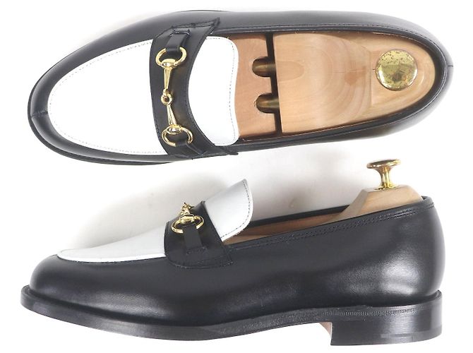 Autre Marque Mocassini in pelle Tricker's Nero Bianco - vista 4