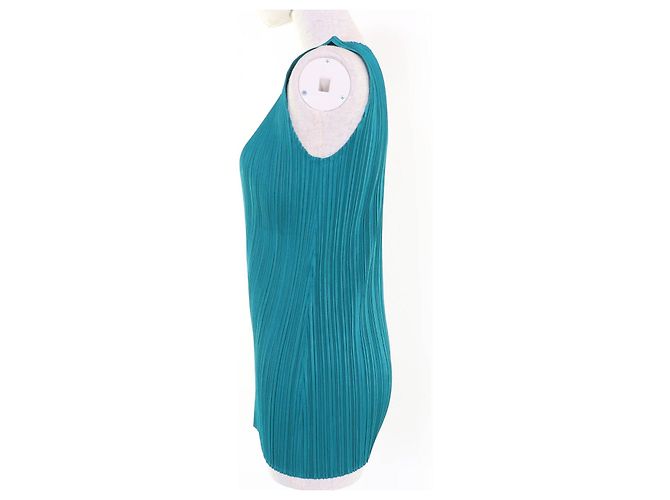 Issey Miyake Polyester-Tunika PLEATS PLEASE PP81-JK124 Grün - Ansicht 2