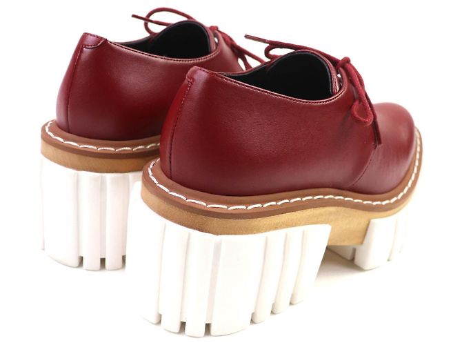 Stella Mc Cartney EMILIE LACEUP RUBY Leder Schuhe von Stella McCartney Rot - Ansicht 3