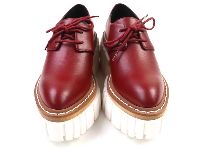 Stella Mc Cartney EMILIE LACEUP RUBY Leder Schuhe von Stella McCartney Rot - Ansicht 4