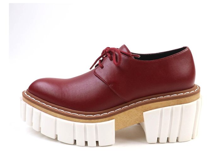 Stella Mc Cartney EMILIE LACEUP RUBY Leder Schuhe von Stella McCartney Rot - Ansicht 5