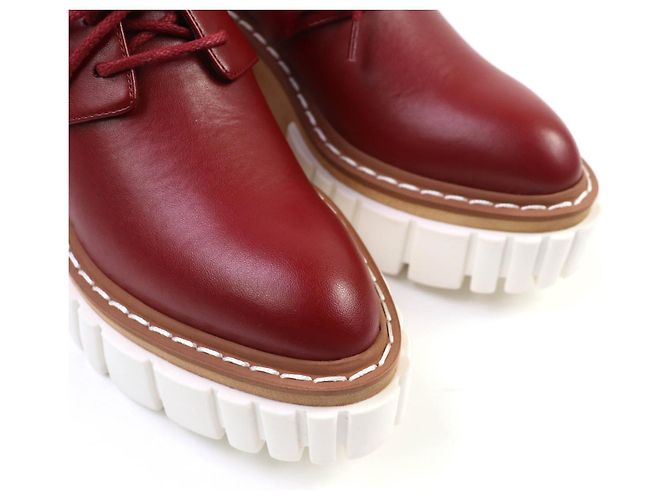 Stella Mc Cartney EMILIE LACEUP RUBY Leder Schuhe von Stella McCartney Rot - Ansicht 8