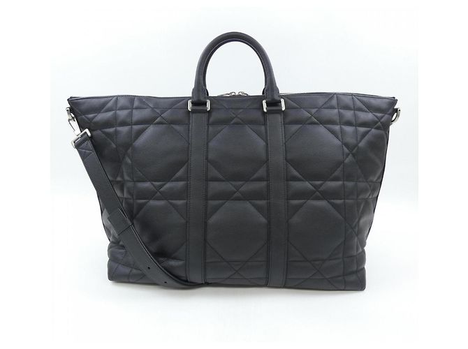 Borsa Maxi Cannage DIOR WEEKENDER 40 di Christian Dior Nero - vista 3