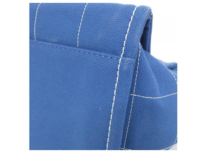 Borsa Chanel Deauville Linea 66941 Bianco Blu - vista 3