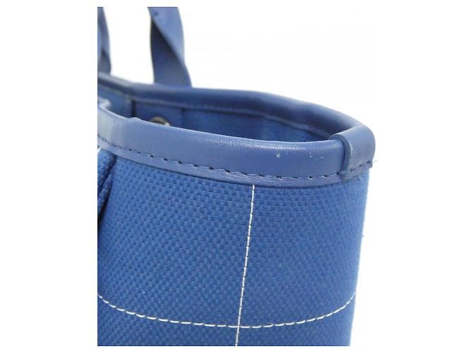 Borsa Chanel Deauville Linea 66941 Bianco Blu - vista 5