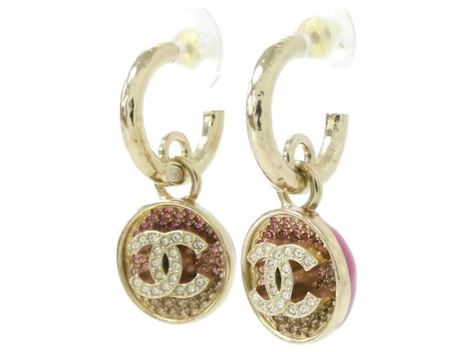 Chanel Ohrringe in Gold und Pink Golden - Ansicht 2