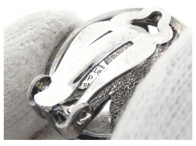 Orecchini a clip in argento Chanel - vista 3