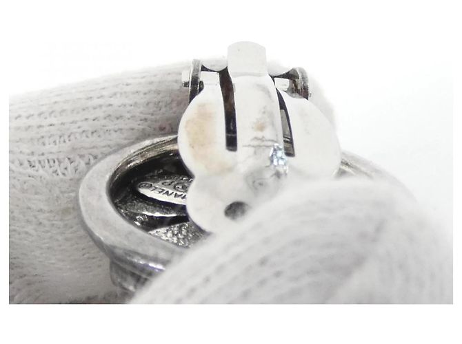 Orecchini a clip in argento Chanel - vista 4
