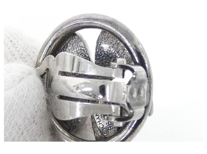 Orecchini a clip in argento Chanel - vista 5