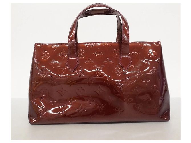 Borsa Tote Louis Vuitton Vernis Wilshire PM Rosso - vista 18