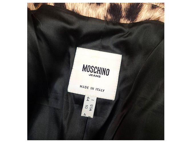 Moschino Tierdruckjacke im Y2K-Stil Braun - Ansicht 3
