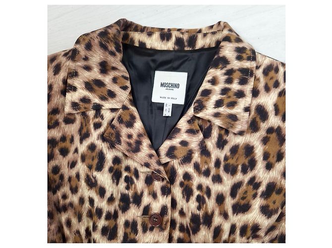 Moschino Tierdruckjacke im Y2K-Stil Braun - Ansicht 7
