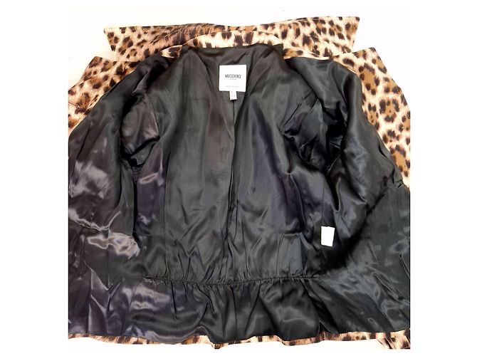 Moschino Tierdruckjacke im Y2K-Stil Braun - Ansicht 9