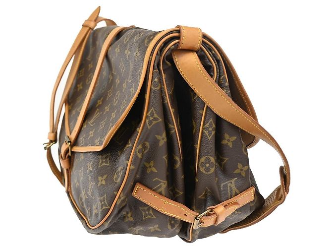 Louis Vuitton Saumur Monogram Canvas 35 Marrone - vista 3