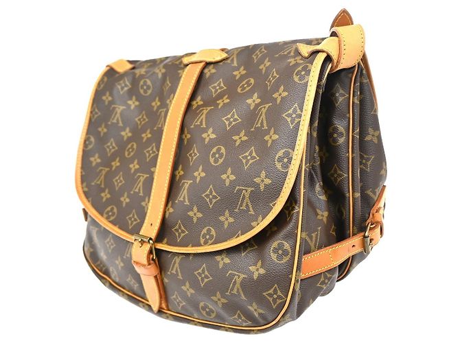 Louis Vuitton Saumur Monogram Canvas 35 Marrone - vista 4