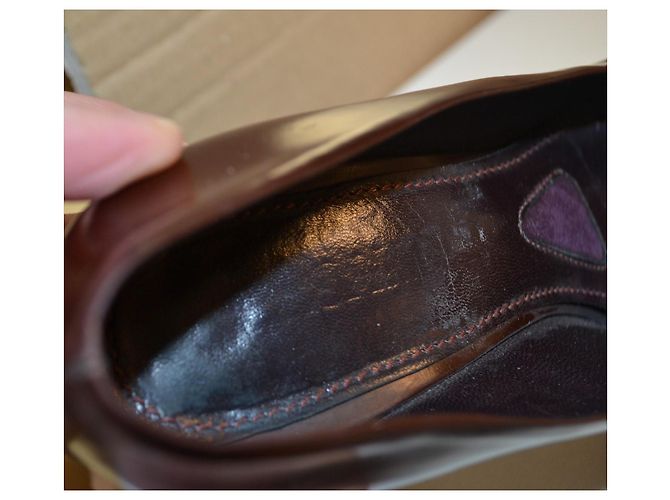 Décolleté Jil Sander in pelle marrone taglia 35 - vista 6