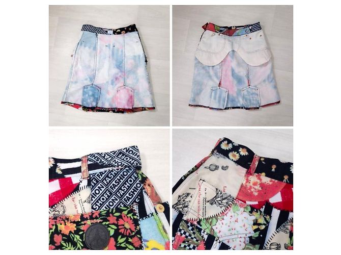 Falda Moschino 1992 Fashion Fashoff Monograma - vista 13