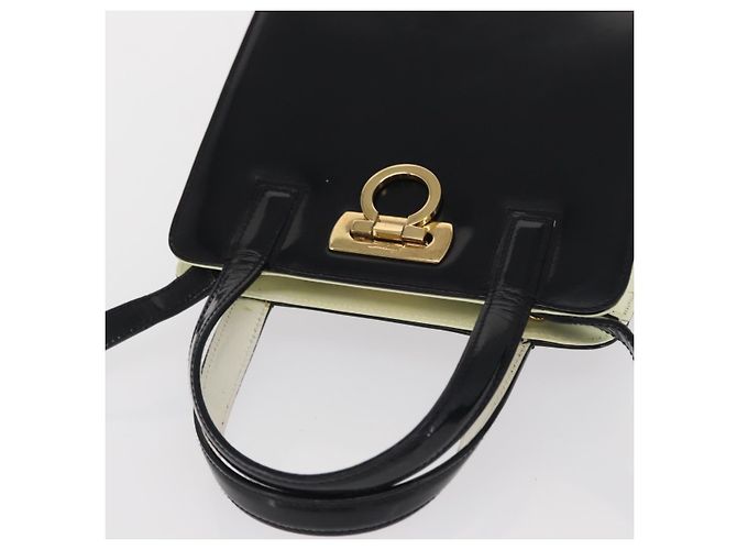 Salvatore Ferragamo Gancini in pelle lucida Nero - vista 7