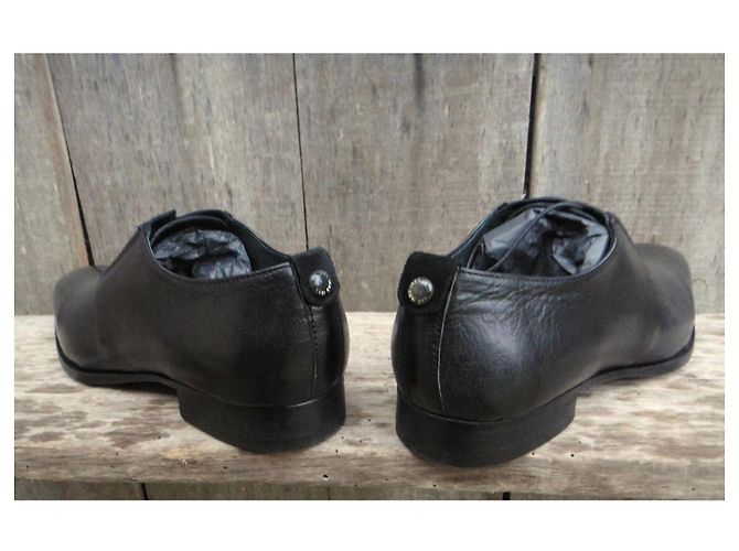 Ikks Richelieu Scarpe da Uomo in Pelle Nera Nero - vista 4