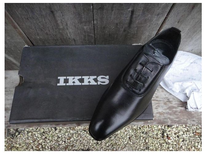 Ikks Richelieu Scarpe da Uomo in Pelle Nera Nero - vista 6