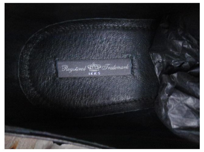 Ikks Richelieu Scarpe da Uomo in Pelle Nera Nero - vista 7