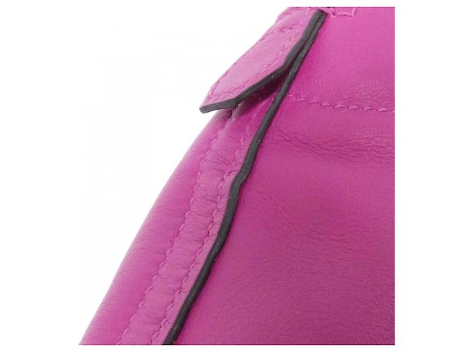 Borsa Hermès Bolide 27 cm in Rosa Porpora - vista 5