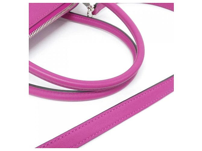 Borsa Hermès Bolide 27 cm in Rosa Porpora - vista 6