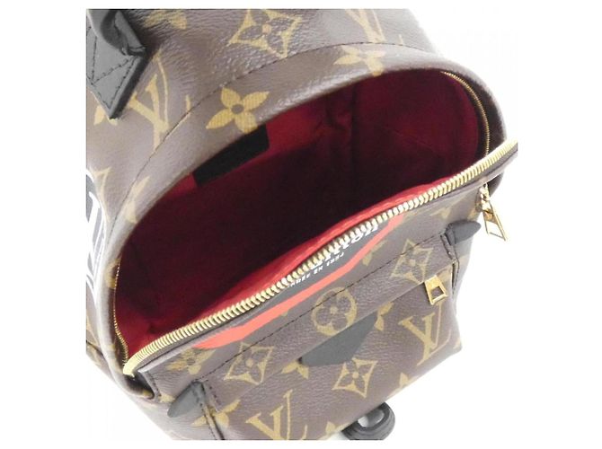 Zaino Mini Palm Springs Monogram World Tour Louis Vuitton Marrone Monogramma - vista 6