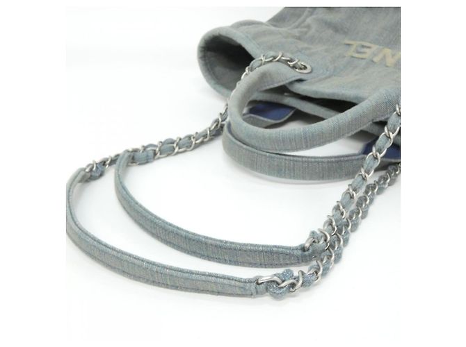 Borsa Chanel Deauville Line AS3257 Blu - vista 7