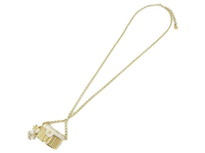 Collar Chanel ABF044 Oro y Blanco Dorado - vista 2