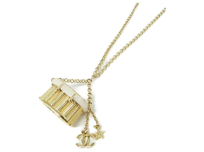 Collar Chanel ABF044 Oro y Blanco Dorado - vista 3