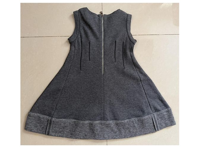 Dolce & Gabbana Kleid Grau Baumwolle Wolle - Ansicht 11