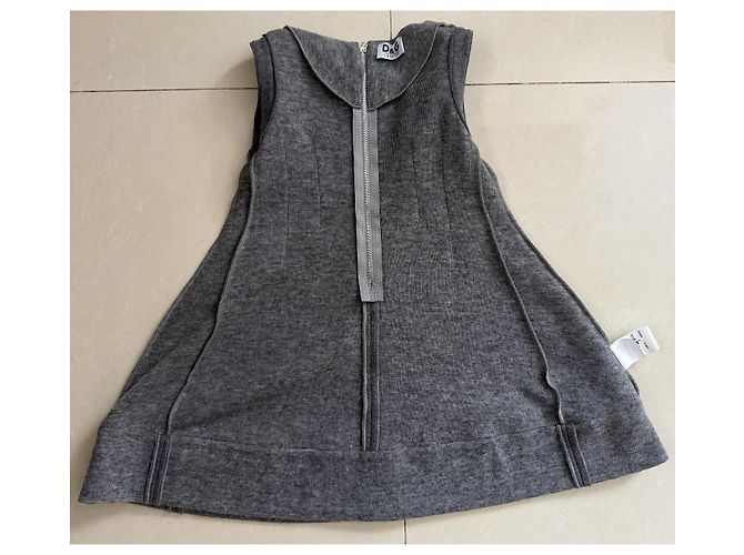 Dolce & Gabbana Kleid Grau Baumwolle Wolle - Ansicht 12