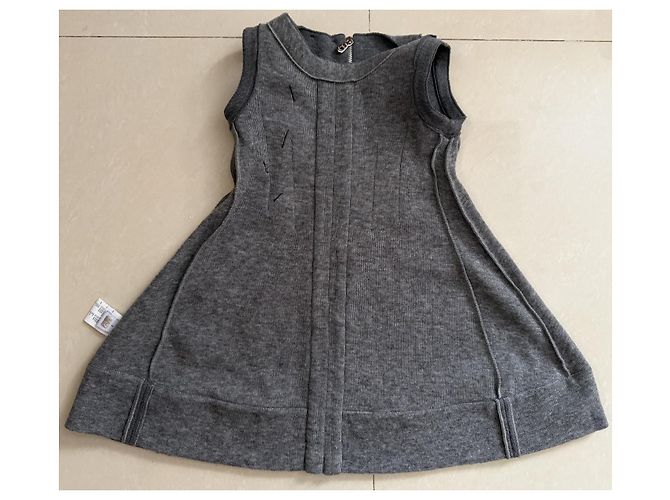 Dolce & Gabbana Kleid Grau Baumwolle Wolle - Ansicht 13
