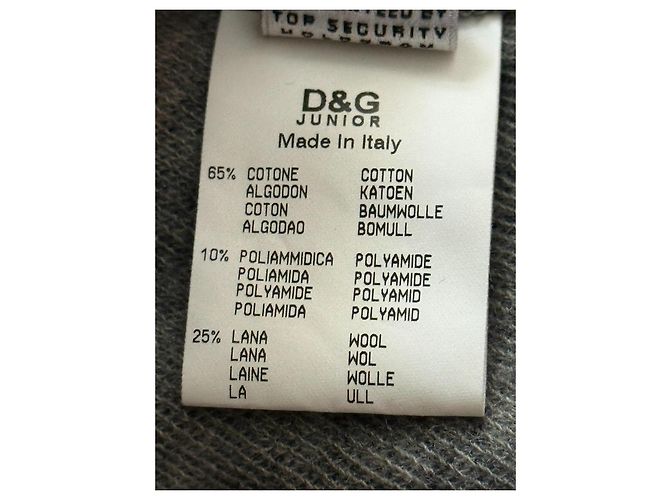 Dolce & Gabbana Kleid Grau Baumwolle Wolle - Ansicht 16
