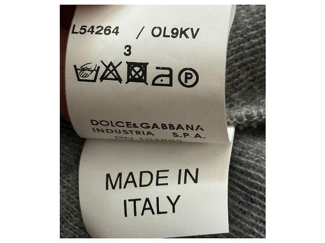 Dolce & Gabbana Kleid Grau Baumwolle Wolle - Ansicht 17