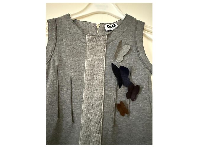 Dolce & Gabbana Kleid Grau Baumwolle Wolle - Ansicht 4