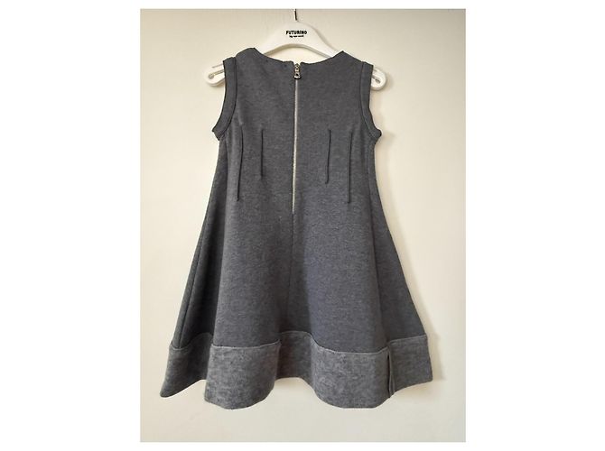 Dolce & Gabbana Kleid Grau Baumwolle Wolle - Ansicht 5