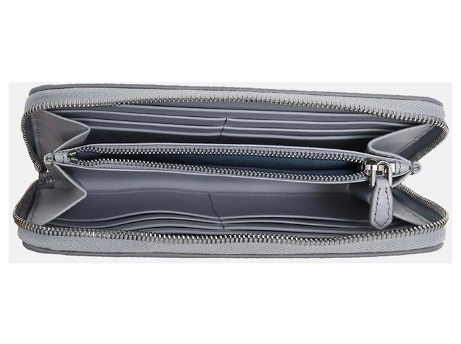 Prada Saffiano leather gray zip wallet Grey - view 2