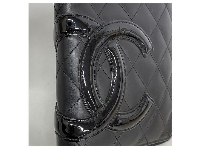 Chanel Cambon Lang Wallet Schwarz Weiß - Ansicht 8