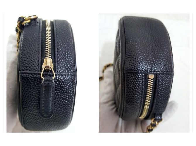 Wallet On Chain Chanel Clutch Rotondo in Filigrana con Catena Nero - vista 11
