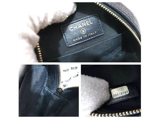 Wallet On Chain Chanel Clutch Rotondo in Filigrana con Catena Nero - vista 2