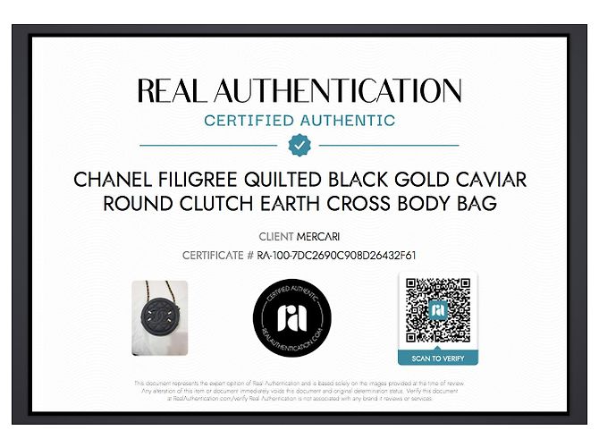 Wallet On Chain Chanel Clutch Rotondo in Filigrana con Catena Nero - vista 5