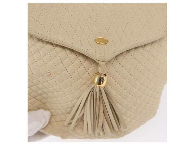 BALLY Borsa a Spalla in Pelle Avorio Oro Auth 169900 D'oro Crudo - vista 14