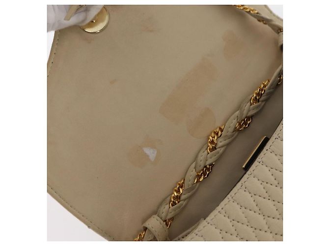 BALLY Borsa a Spalla in Pelle Avorio Oro Auth 169900 D'oro Crudo - vista 16