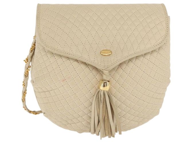 BALLY Borsa a Spalla in Pelle Avorio Oro Auth 169900 D'oro Crudo - vista 2