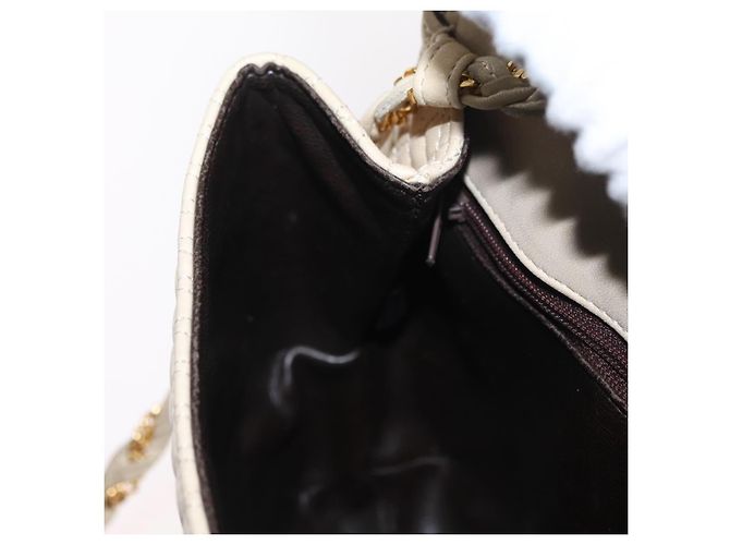 BALLY Borsa a Spalla in Pelle Avorio Oro Auth 169900 D'oro Crudo - vista 20