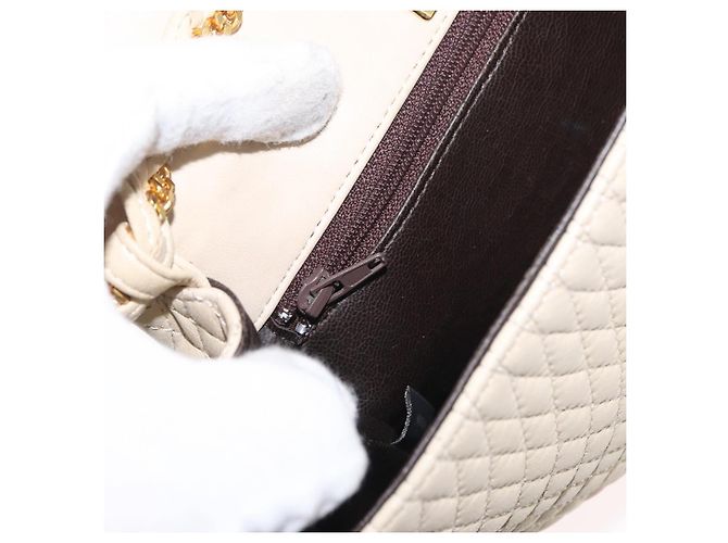 BALLY Borsa a Spalla in Pelle Avorio Oro Auth 169900 D'oro Crudo - vista 21